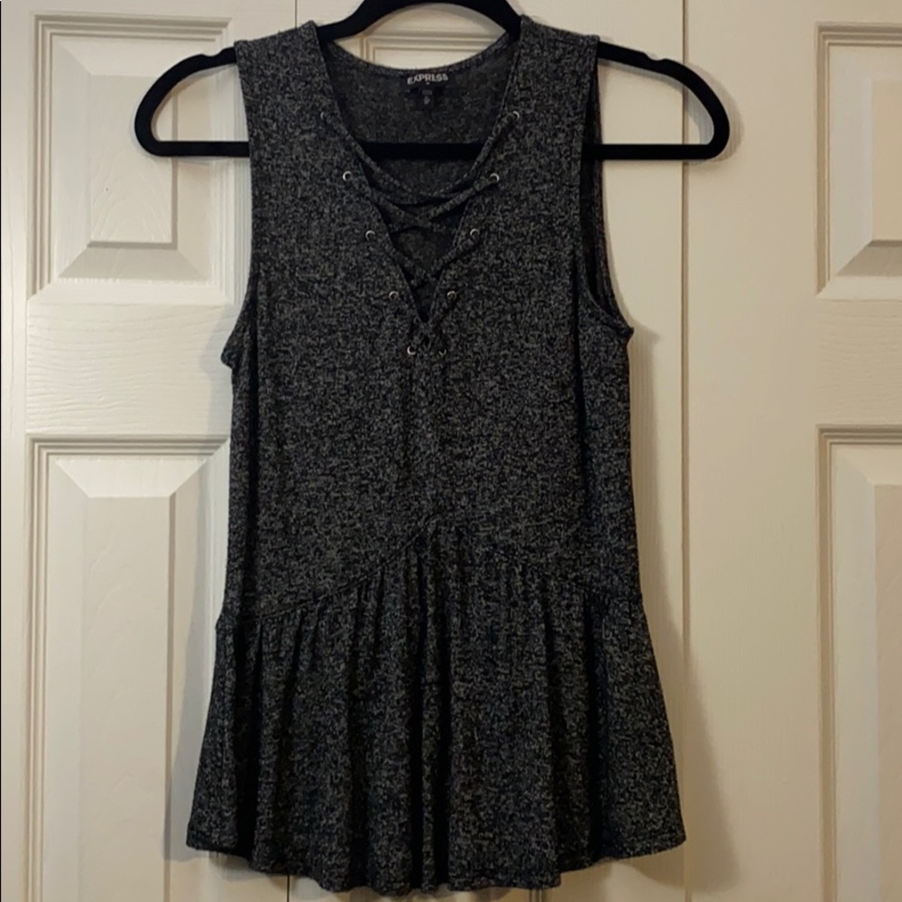 Lace Up Front Top